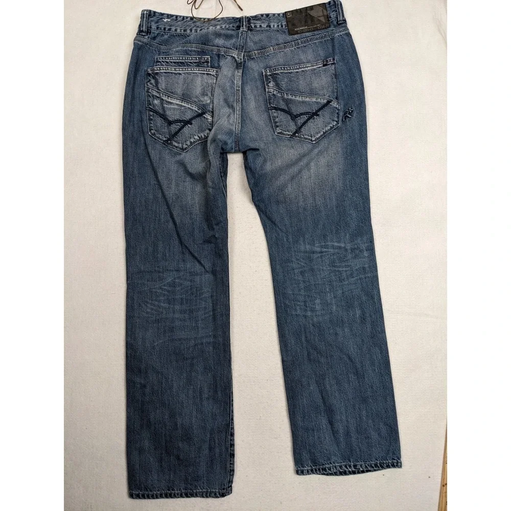 Rocawear Mens Jeans Size 38 x 33 Slim Fit Cotton Blue